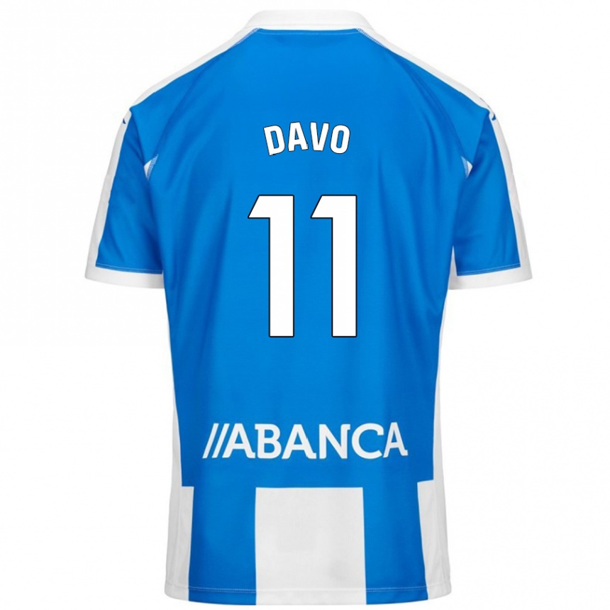 Kids Football Davo #11 Blue White Home Jersey 2024/25 T-Shirt Australia