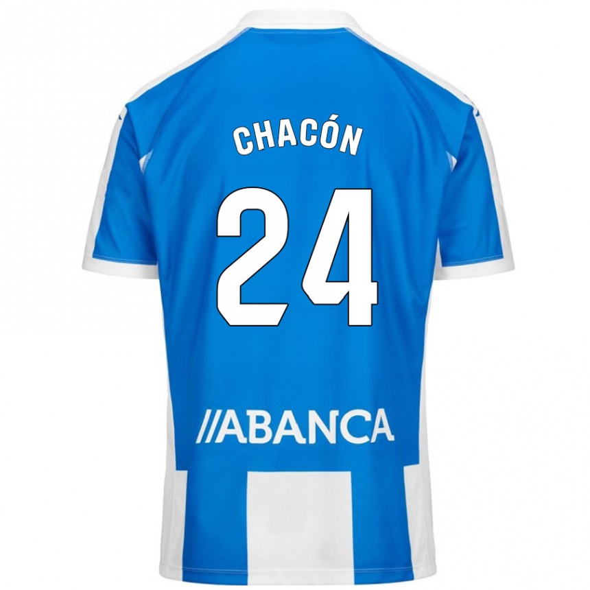 Kids Football Luis Chacón #24 Blue White Home Jersey 2024/25 T-Shirt Australia