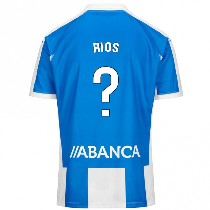 Kids Football Hugo Rios #0 Blue White Home Jersey 2024/25 T-Shirt Australia