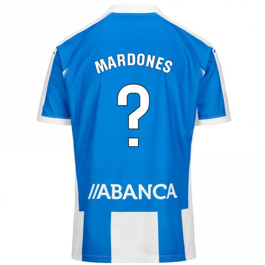 Kids Football Alvaro Mardones #0 Blue White Home Jersey 2024/25 T-Shirt Australia