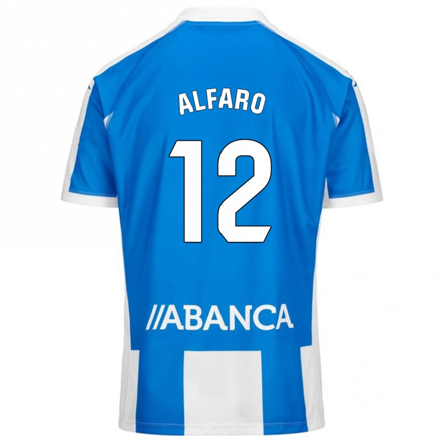 Kids Football Alejandro Alfaro #12 Blue White Home Jersey 2024/25 T-Shirt Australia