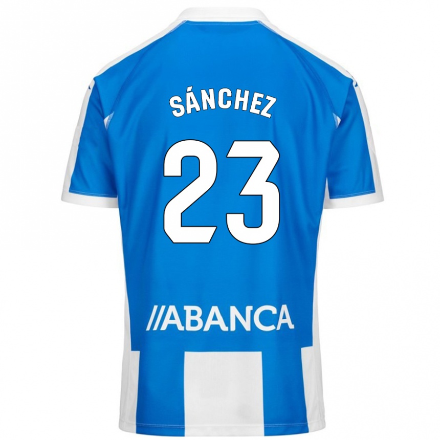 Kids Football Kevin Sánchez #23 Blue White Home Jersey 2024/25 T-Shirt Australia