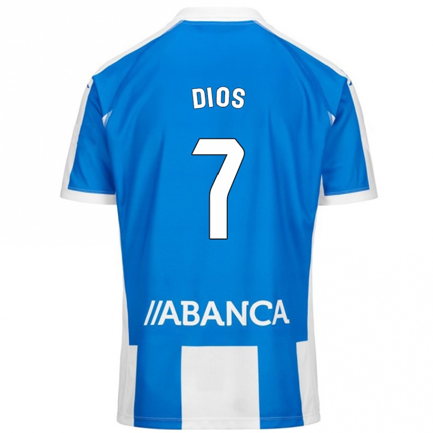 Kids Football Eva Dios #7 Blue White Home Jersey 2024/25 T-Shirt Australia