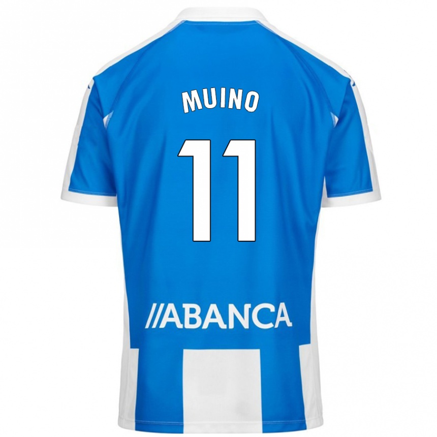 Kids Football Rosalía Muiño #11 Blue White Home Jersey 2024/25 T-Shirt Australia