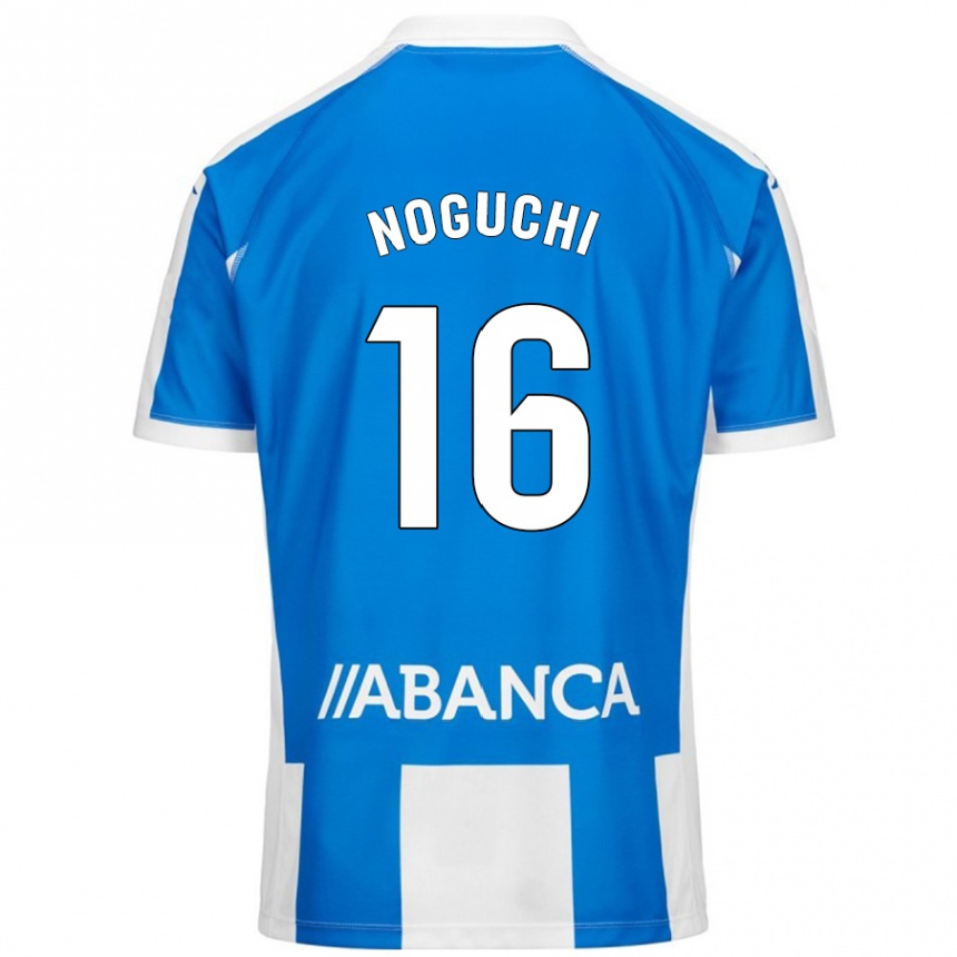 Kids Football Ayaka Noguchi #16 Blue White Home Jersey 2024/25 T-Shirt Australia