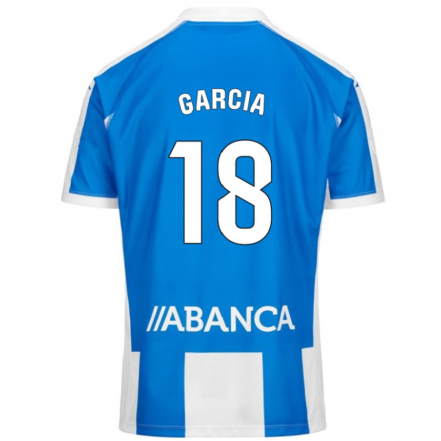 Kids Football Raquel García #18 Blue White Home Jersey 2024/25 T-Shirt Australia