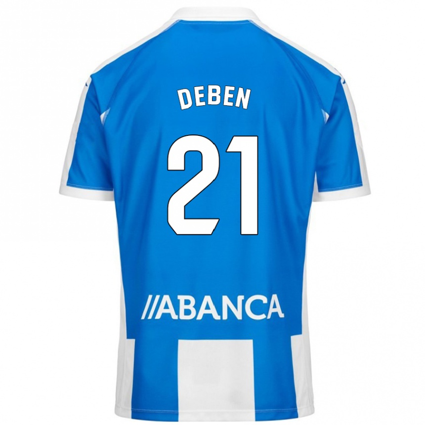 Kids Football Sara Debén #21 Blue White Home Jersey 2024/25 T-Shirt Australia