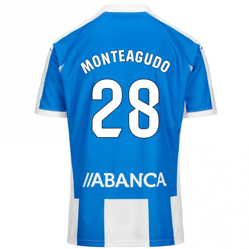 Kids Football Paula Monteagudo #28 Blue White Home Jersey 2024/25 T-Shirt Australia