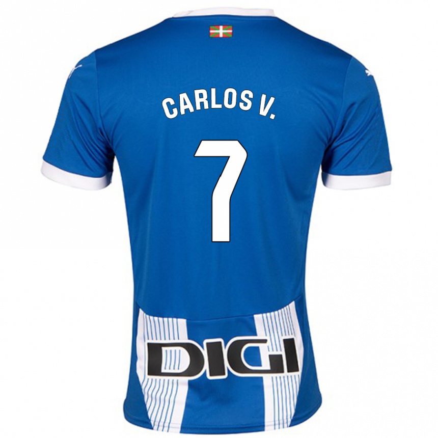 Kids Football Carlos Vicente #7 Blue Home Jersey 2024/25 T-Shirt Australia