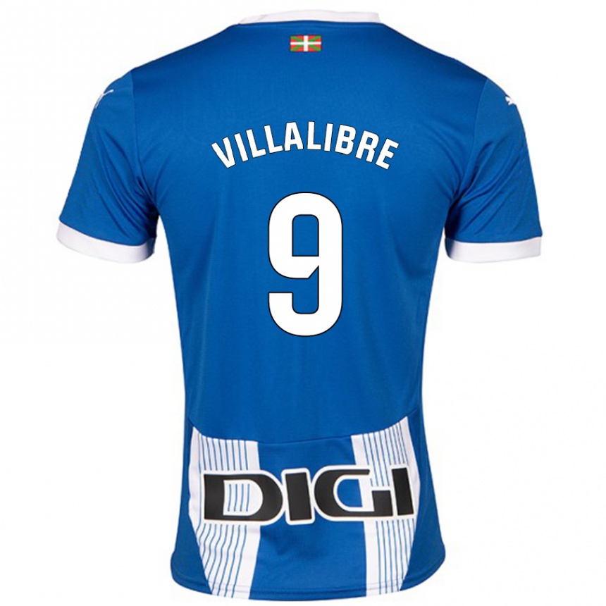 Kids Football Asier Villalibre #9 Blue Home Jersey 2024/25 T-Shirt Australia