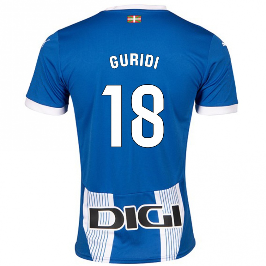 Kids Football Jon Guridi #18 Blue Home Jersey 2024/25 T-Shirt Australia