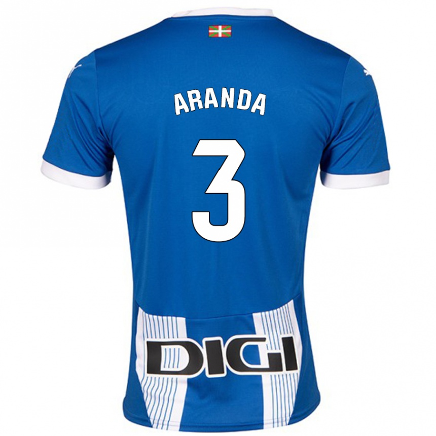 Kids Football Miguel Aranda #3 Blue Home Jersey 2024/25 T-Shirt Australia