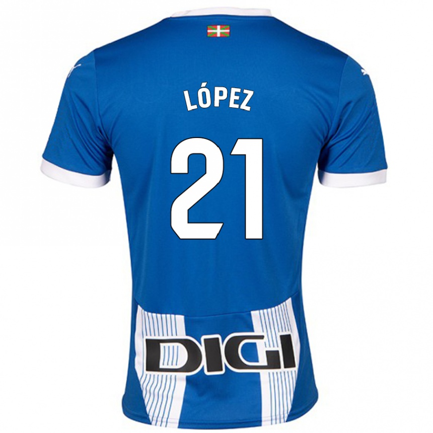 Kids Football Juanma López #21 Blue Home Jersey 2024/25 T-Shirt Australia