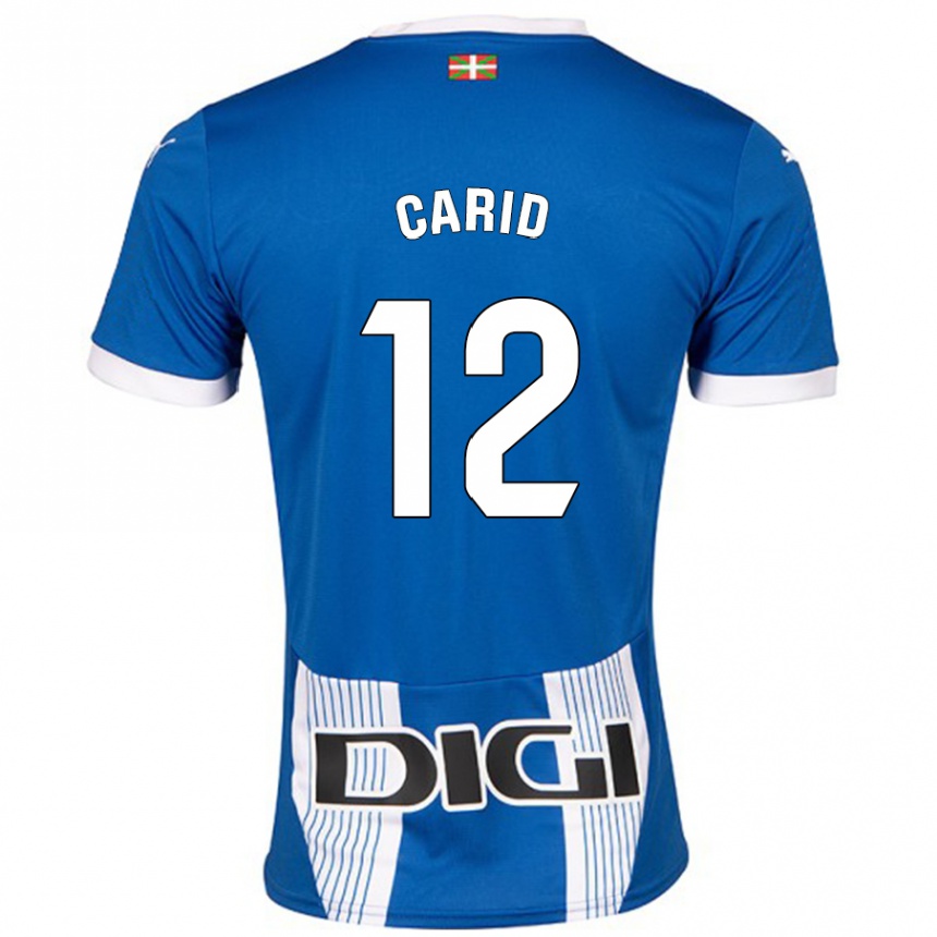 Kids Football Andrea Carid #12 Blue Home Jersey 2024/25 T-Shirt Australia