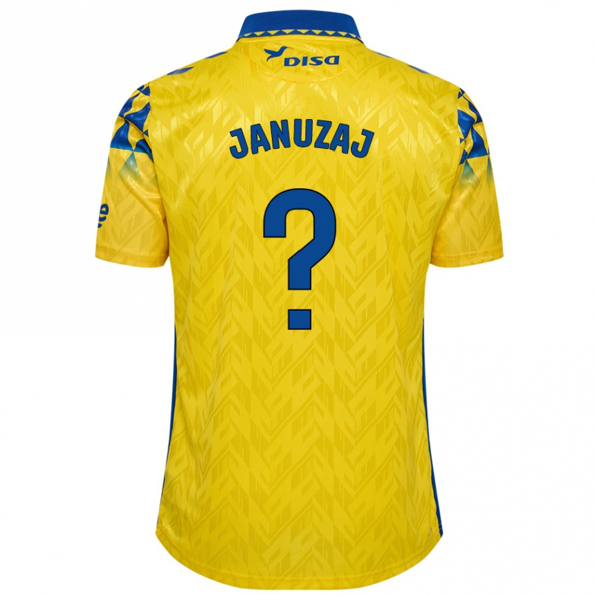 Kids Football Adnan Januzaj #0 Yellow Blue Home Jersey 2024/25 T-Shirt Australia