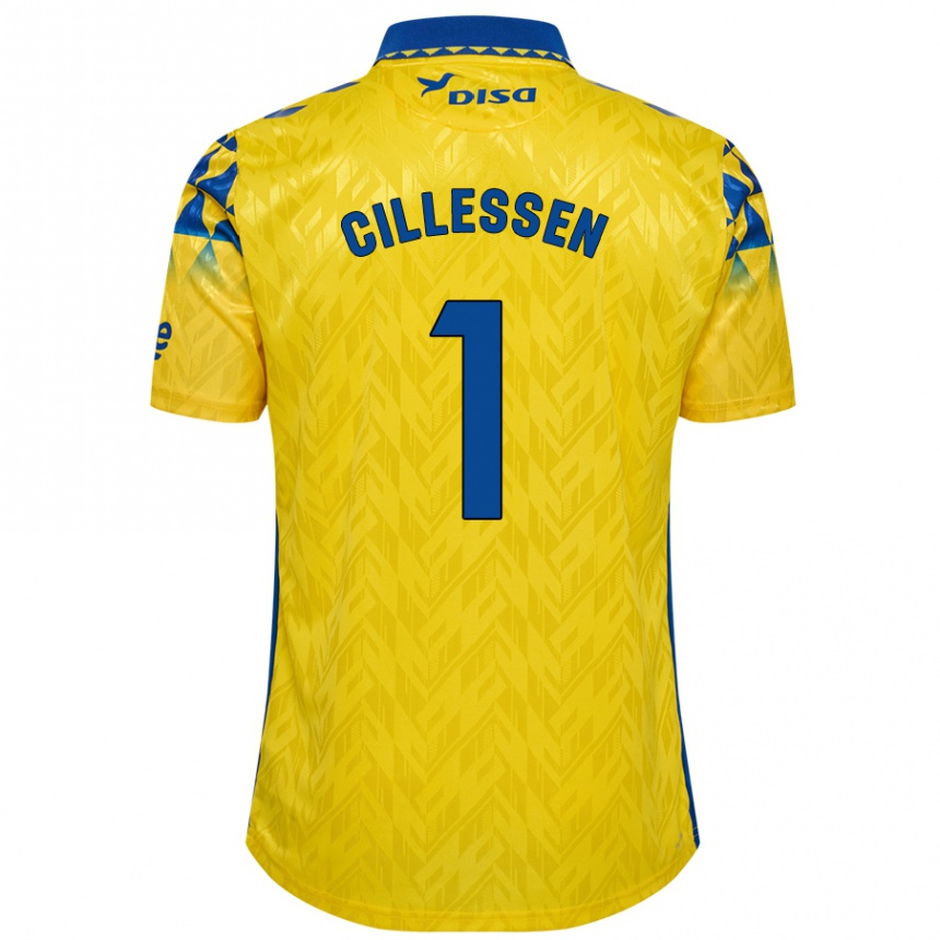 Kids Football Jasper Cillessen #1 Yellow Blue Home Jersey 2024/25 T-Shirt Australia