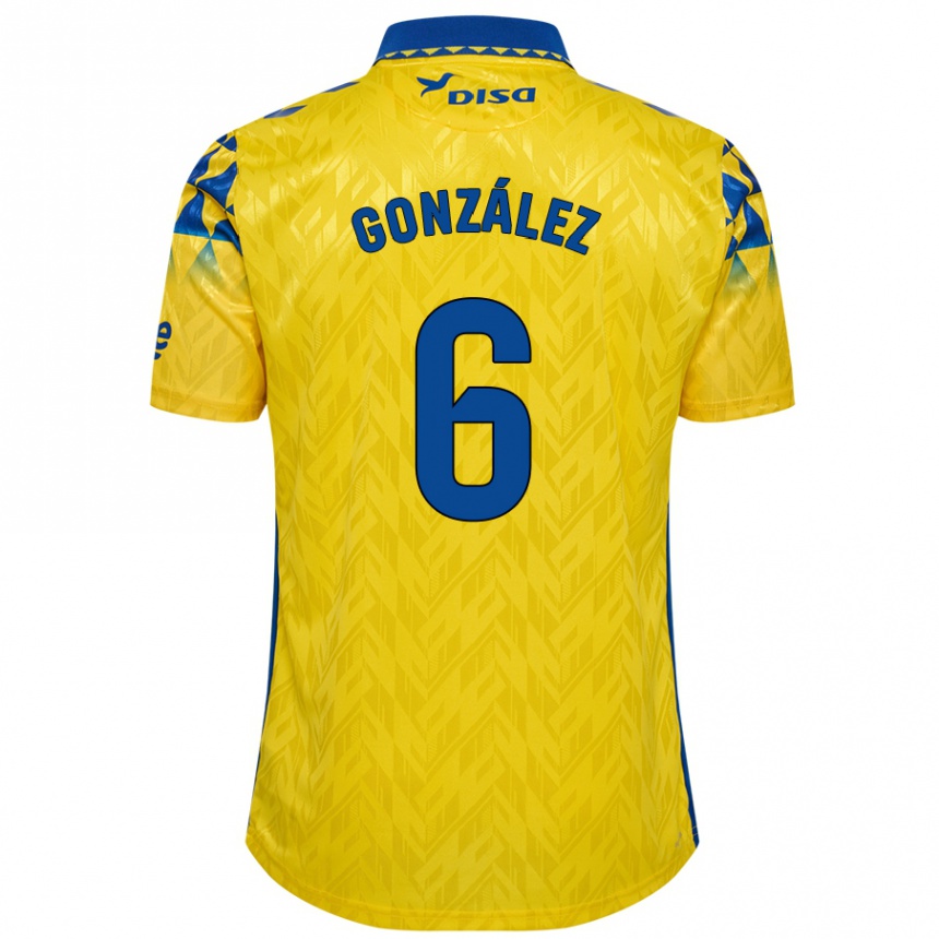 Kids Football Fabio González #6 Yellow Blue Home Jersey 2024/25 T-Shirt Australia