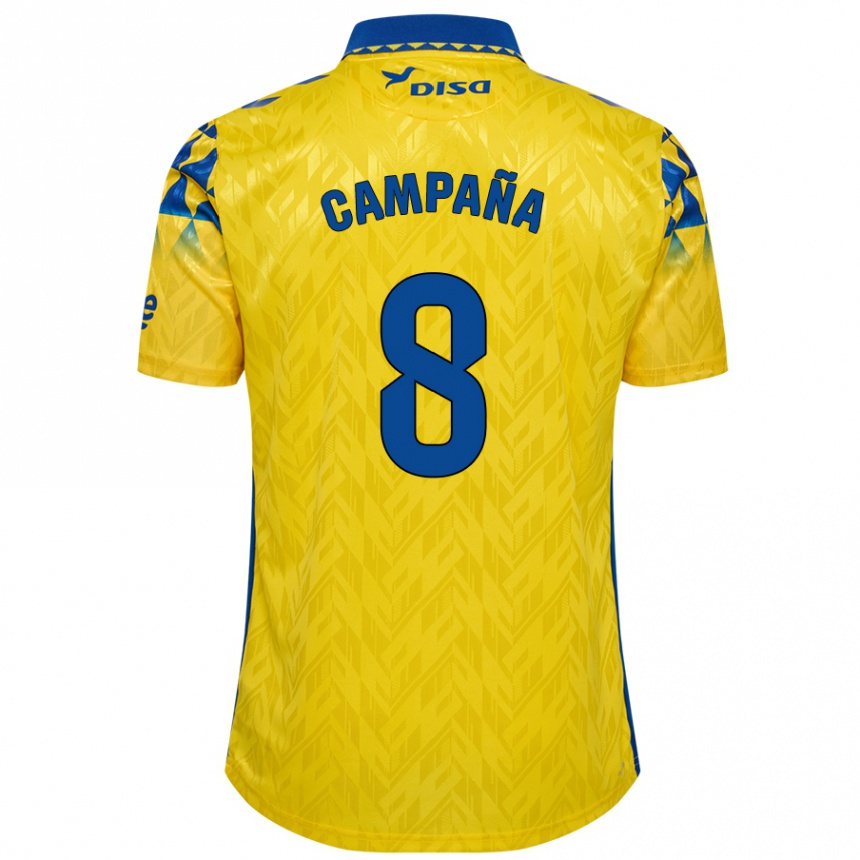 Kids Football José Campaña #8 Yellow Blue Home Jersey 2024/25 T-Shirt Australia