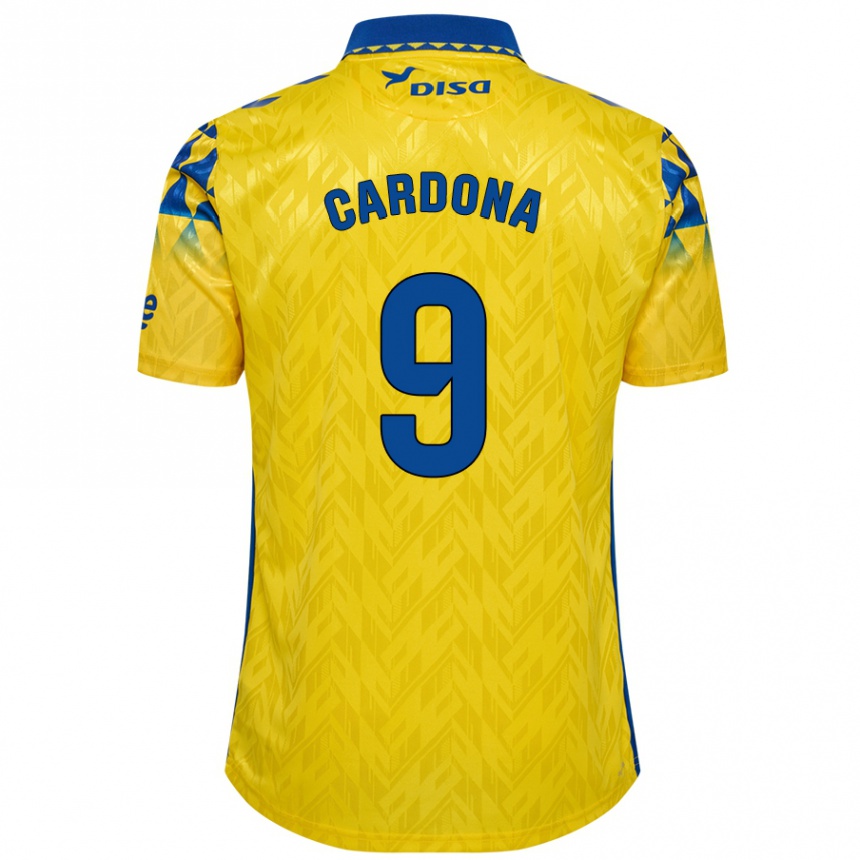 Kids Football Marc Cardona #9 Yellow Blue Home Jersey 2024/25 T-Shirt Australia