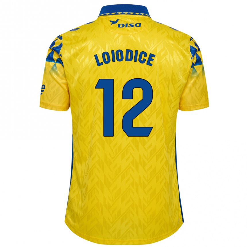 Kids Football Enzo Loiodice #12 Yellow Blue Home Jersey 2024/25 T-Shirt Australia