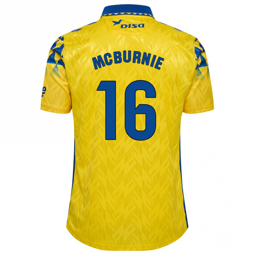 Kids Football Oli Mcburnie #16 Yellow Blue Home Jersey 2024/25 T-Shirt Australia