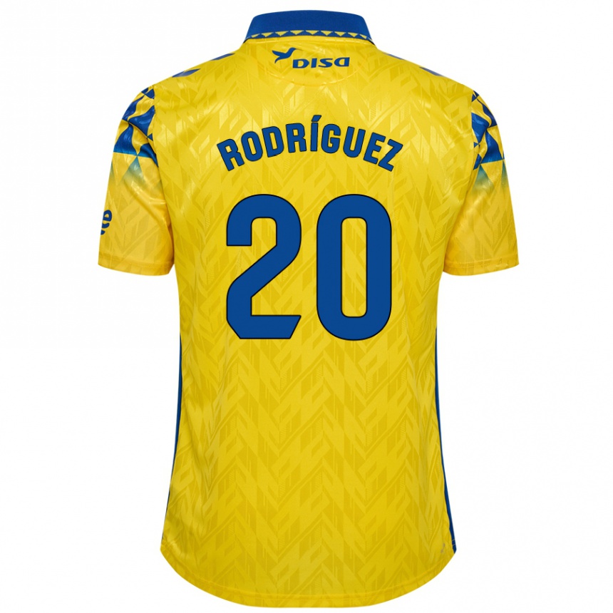 Kids Football Kirian Rodríguez #20 Yellow Blue Home Jersey 2024/25 T-Shirt Australia