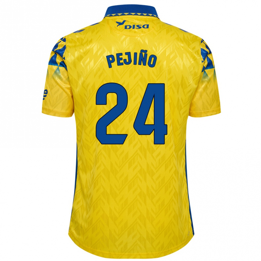 Kids Football Pejiño #24 Yellow Blue Home Jersey 2024/25 T-Shirt Australia