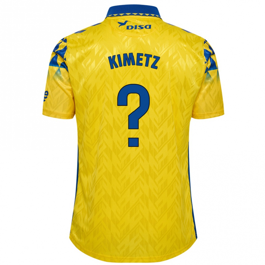 Kids Football Kimetz García #0 Yellow Blue Home Jersey 2024/25 T-Shirt Australia