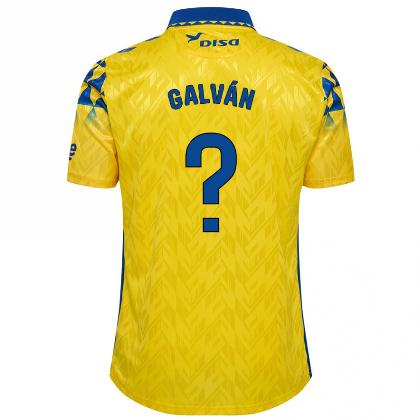 Kids Football Carlos Galván #0 Yellow Blue Home Jersey 2024/25 T-Shirt Australia