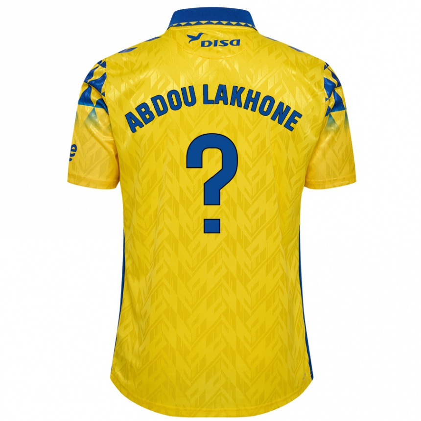 Kids Football Pape Abdou Lakhone #0 Yellow Blue Home Jersey 2024/25 T-Shirt Australia