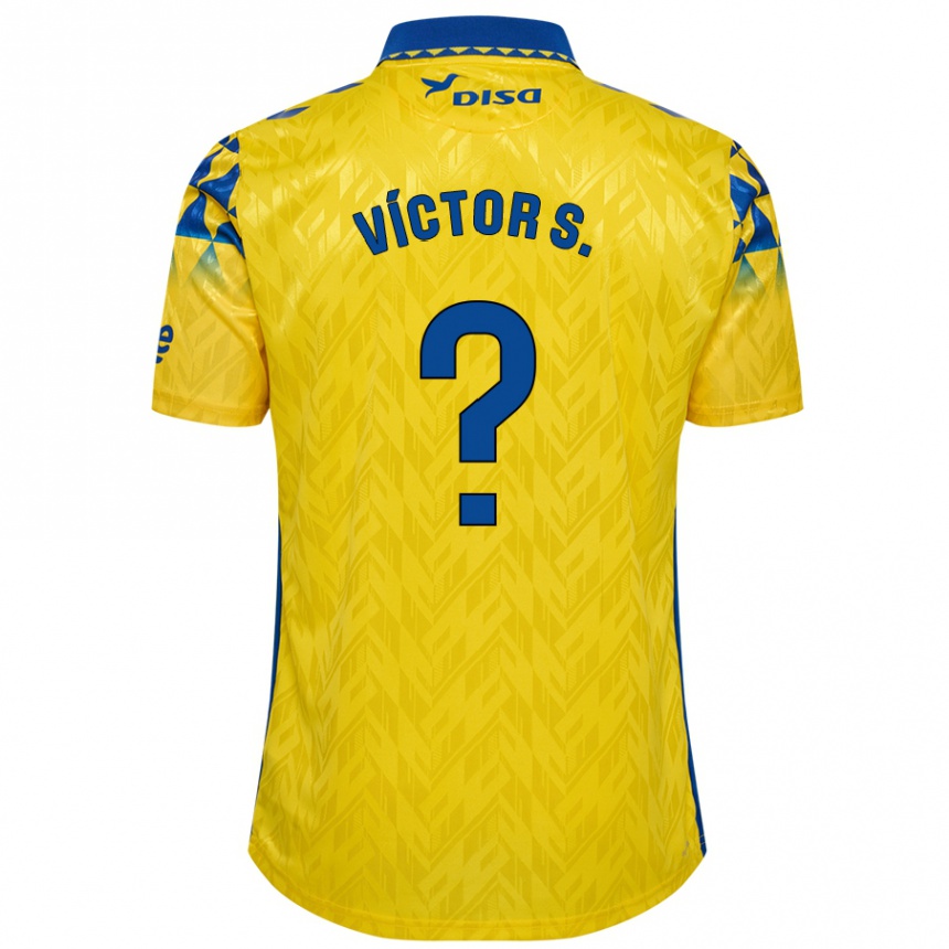 Kids Football Víctor Sánchez #0 Yellow Blue Home Jersey 2024/25 T-Shirt Australia