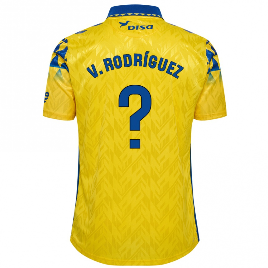 Kids Football Carlos Vicente Rodríguez #0 Yellow Blue Home Jersey 2024/25 T-Shirt Australia