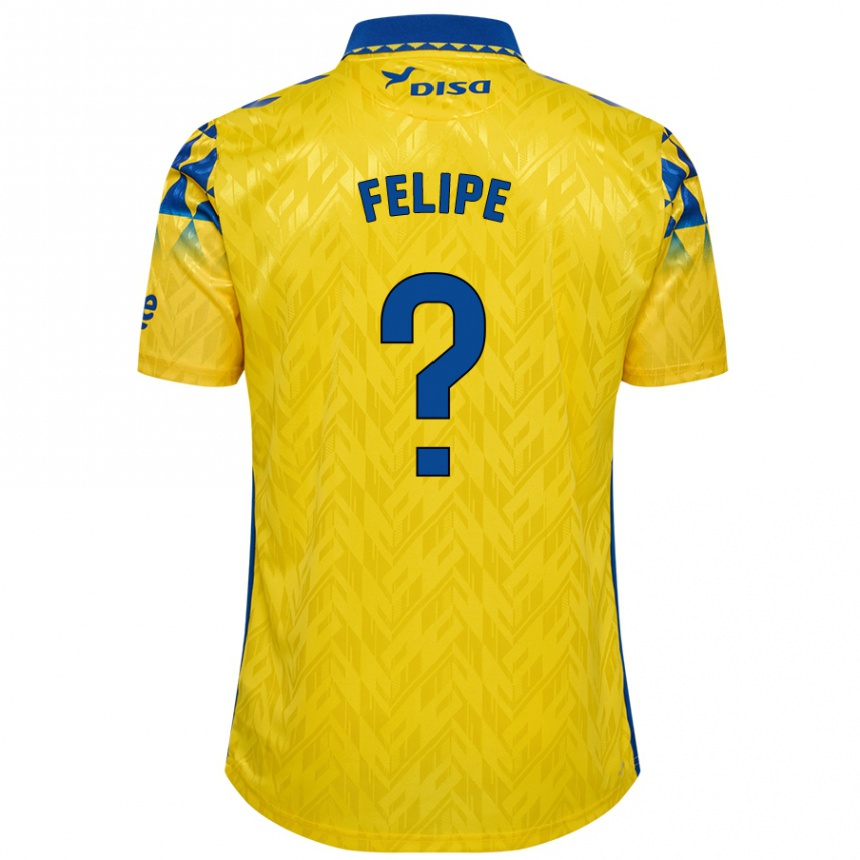 Kids Football Amai Felipe #0 Yellow Blue Home Jersey 2024/25 T-Shirt Australia