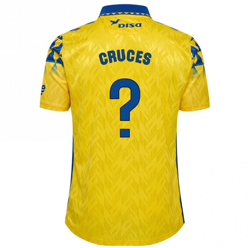 Kids Football Denis Cruces #0 Yellow Blue Home Jersey 2024/25 T-Shirt Australia