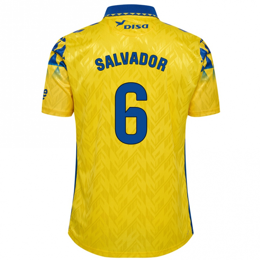 Kids Football Pol Salvador #6 Yellow Blue Home Jersey 2024/25 T-Shirt Australia