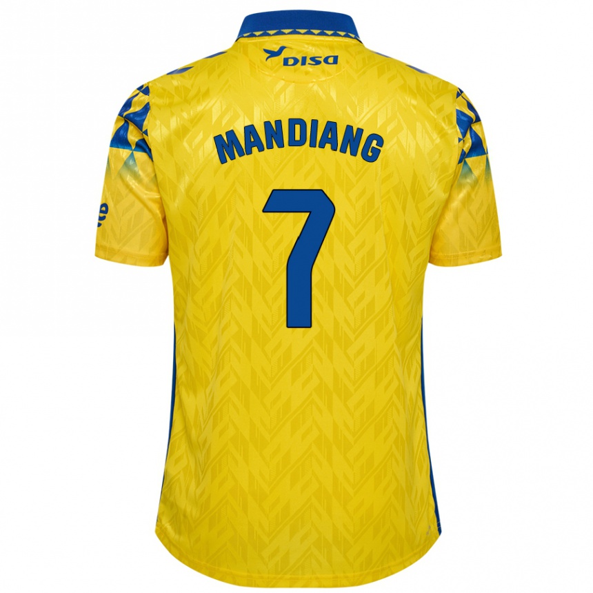 Kids Football Saliou Mandiang #7 Yellow Blue Home Jersey 2024/25 T-Shirt Australia