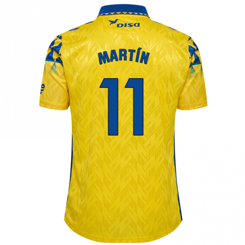 Kids Football Diego Martín #11 Yellow Blue Home Jersey 2024/25 T-Shirt Australia