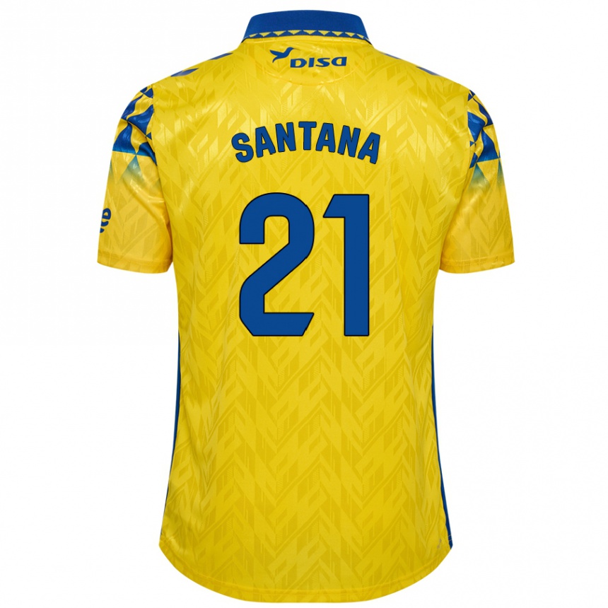 Kids Football Yadam Santana #21 Yellow Blue Home Jersey 2024/25 T-Shirt Australia