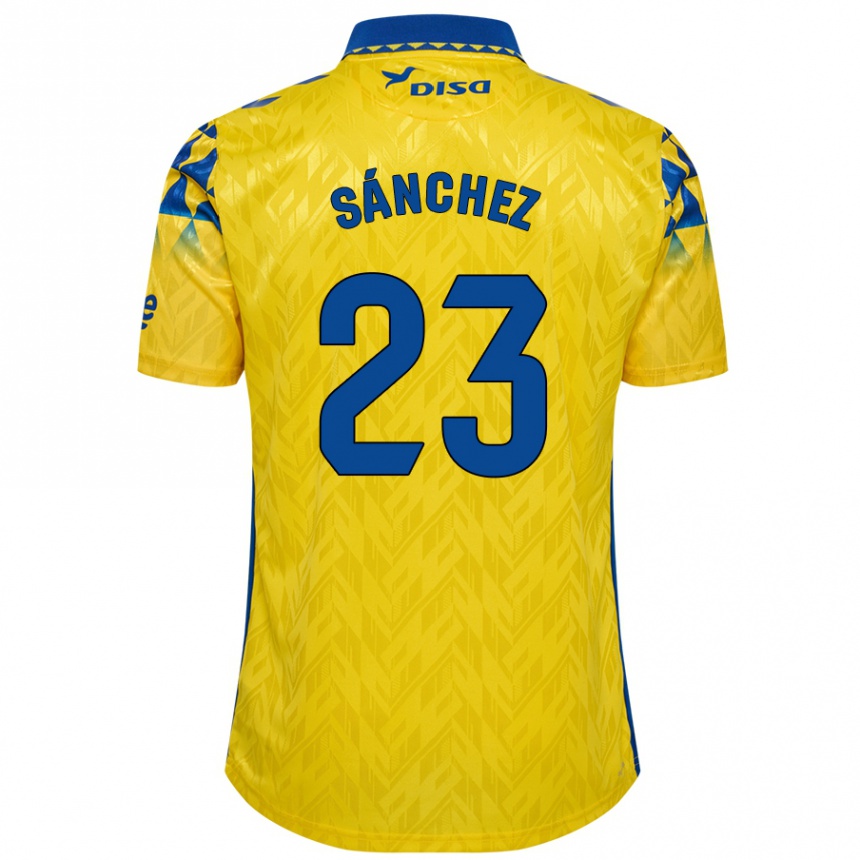 Kids Football Omar Sánchez #23 Yellow Blue Home Jersey 2024/25 T-Shirt Australia