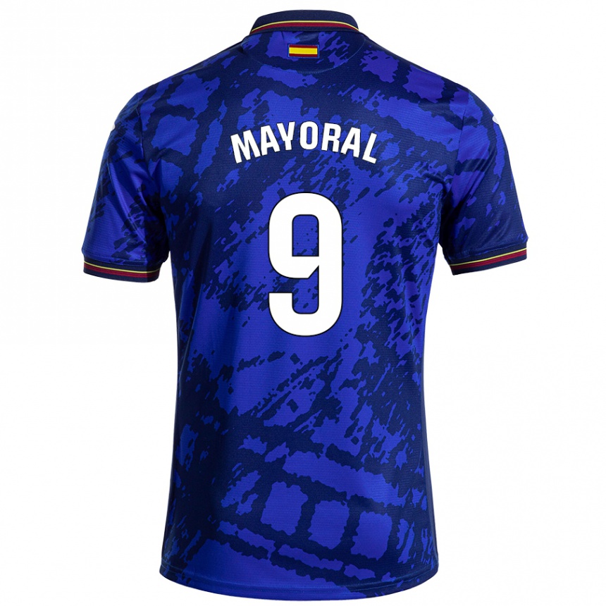 Kids Football Borja Mayoral #9 Darker Blue Home Jersey 2024/25 T-Shirt Australia