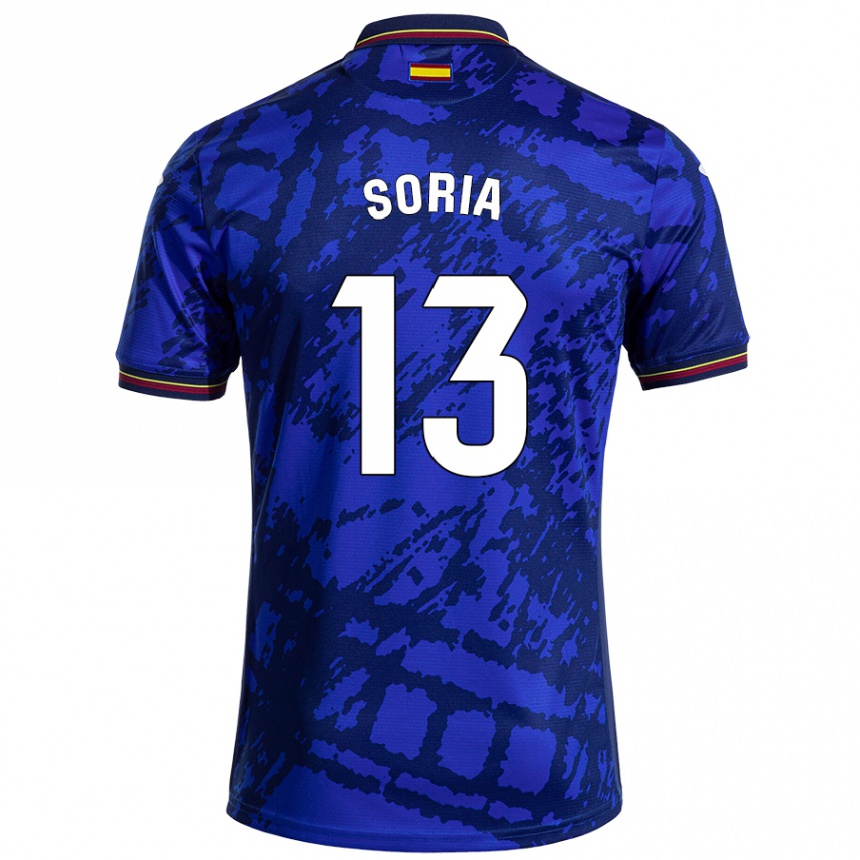 Kids Football David Soria #13 Darker Blue Home Jersey 2024/25 T-Shirt Australia