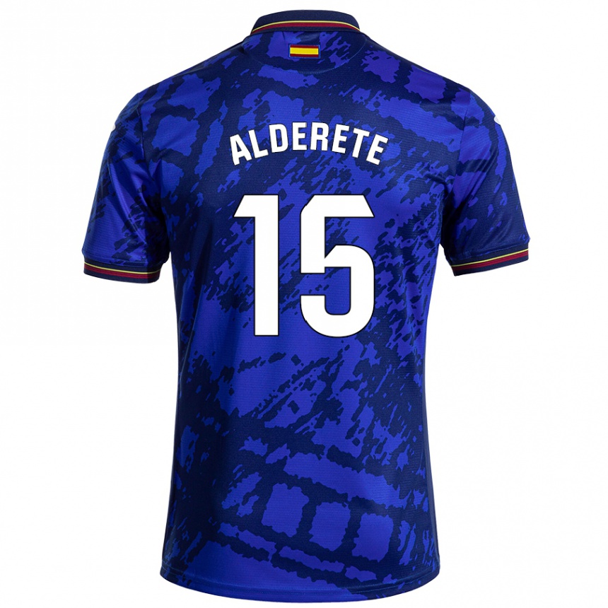 Kids Football Omar Alderete #15 Darker Blue Home Jersey 2024/25 T-Shirt Australia