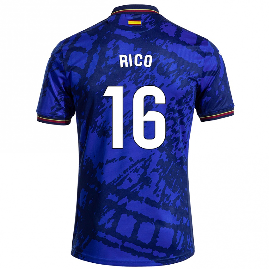 Kids Football Diego Rico #16 Darker Blue Home Jersey 2024/25 T-Shirt Australia