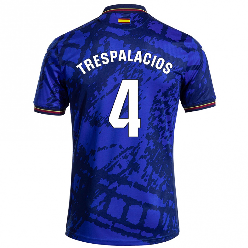 Kids Football Adrián Trespalacios #4 Darker Blue Home Jersey 2024/25 T-Shirt Australia