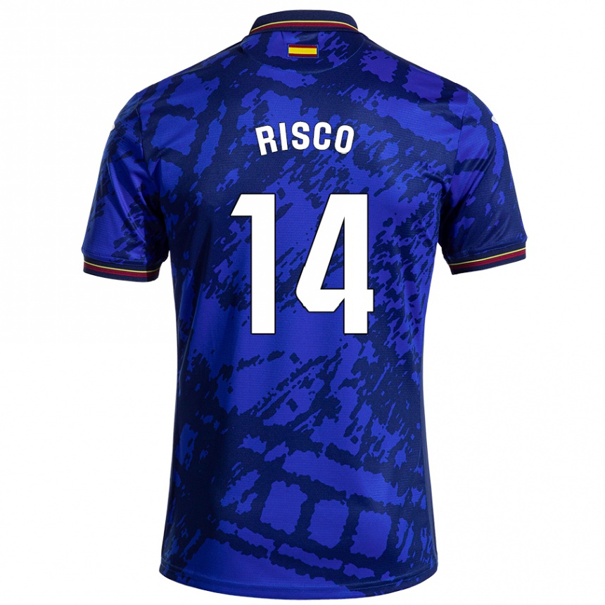 Kids Football Alberto Risco #14 Darker Blue Home Jersey 2024/25 T-Shirt Australia