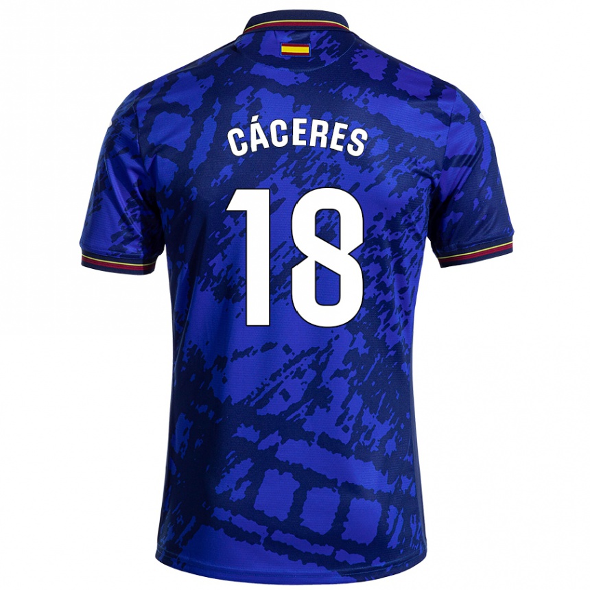 Kids Football Damián Cáceres #18 Darker Blue Home Jersey 2024/25 T-Shirt Australia