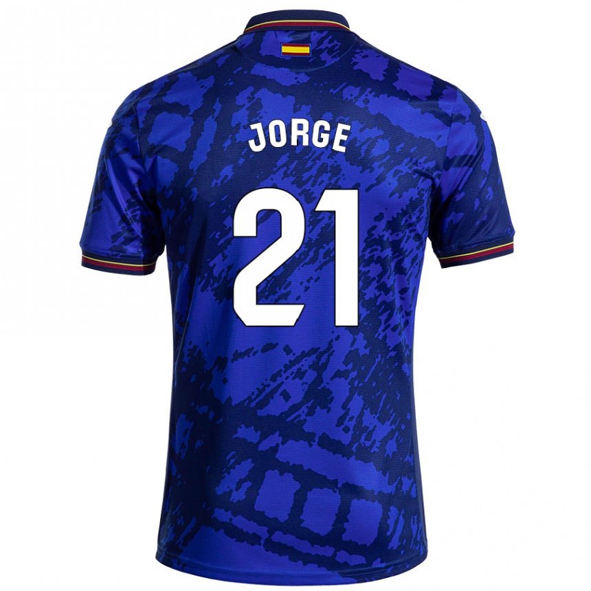 Kids Football Jeremy Jorge #21 Darker Blue Home Jersey 2024/25 T-Shirt Australia