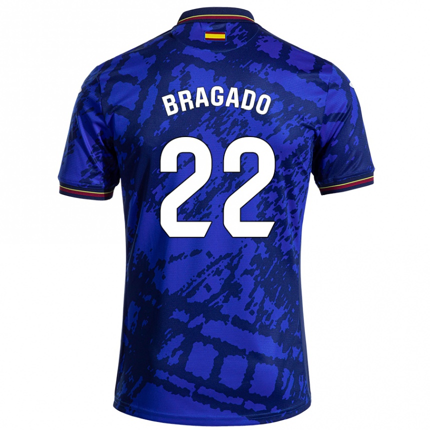 Kids Football Alonso Bragado #22 Darker Blue Home Jersey 2024/25 T-Shirt Australia