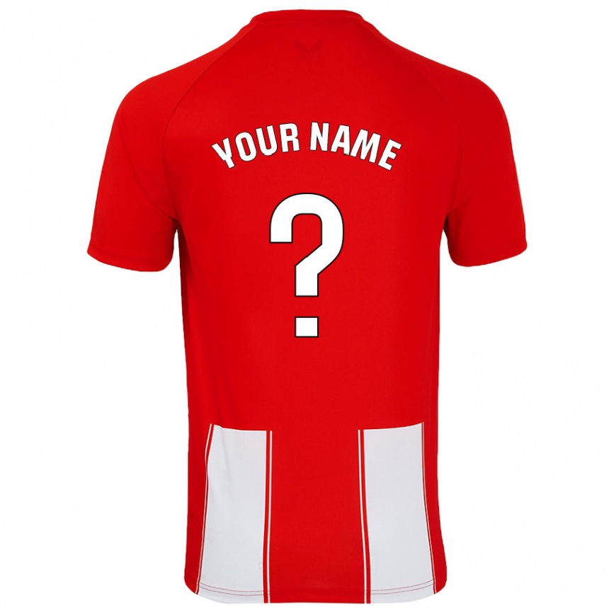 Kids Football Your Name #0 Red White Home Jersey 2024/25 T-Shirt Australia