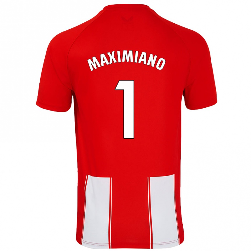 Kids Football Luís Maximiano #1 Red White Home Jersey 2024/25 T-Shirt Australia